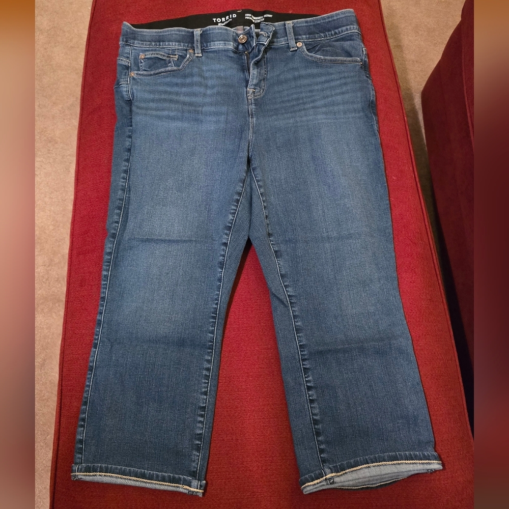 Torrid Dark Blue Ankle Jeans